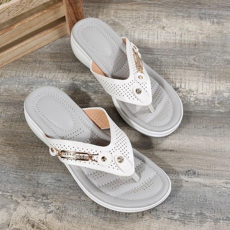 Rose – Wedge Plattform Flip-Flops i Vegansk Läder