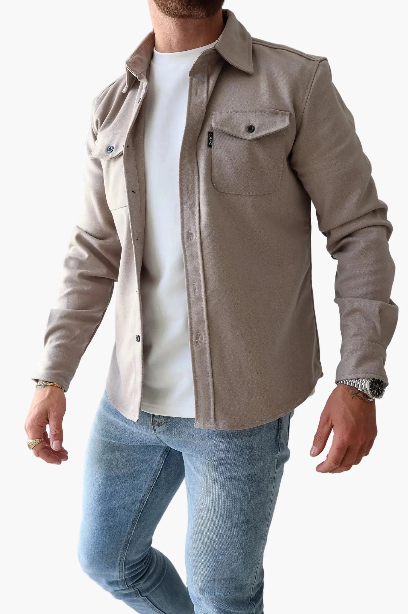 Herr Skjortjacka Modern Stil – Avslappnad och Trendig Vardagsjacka
