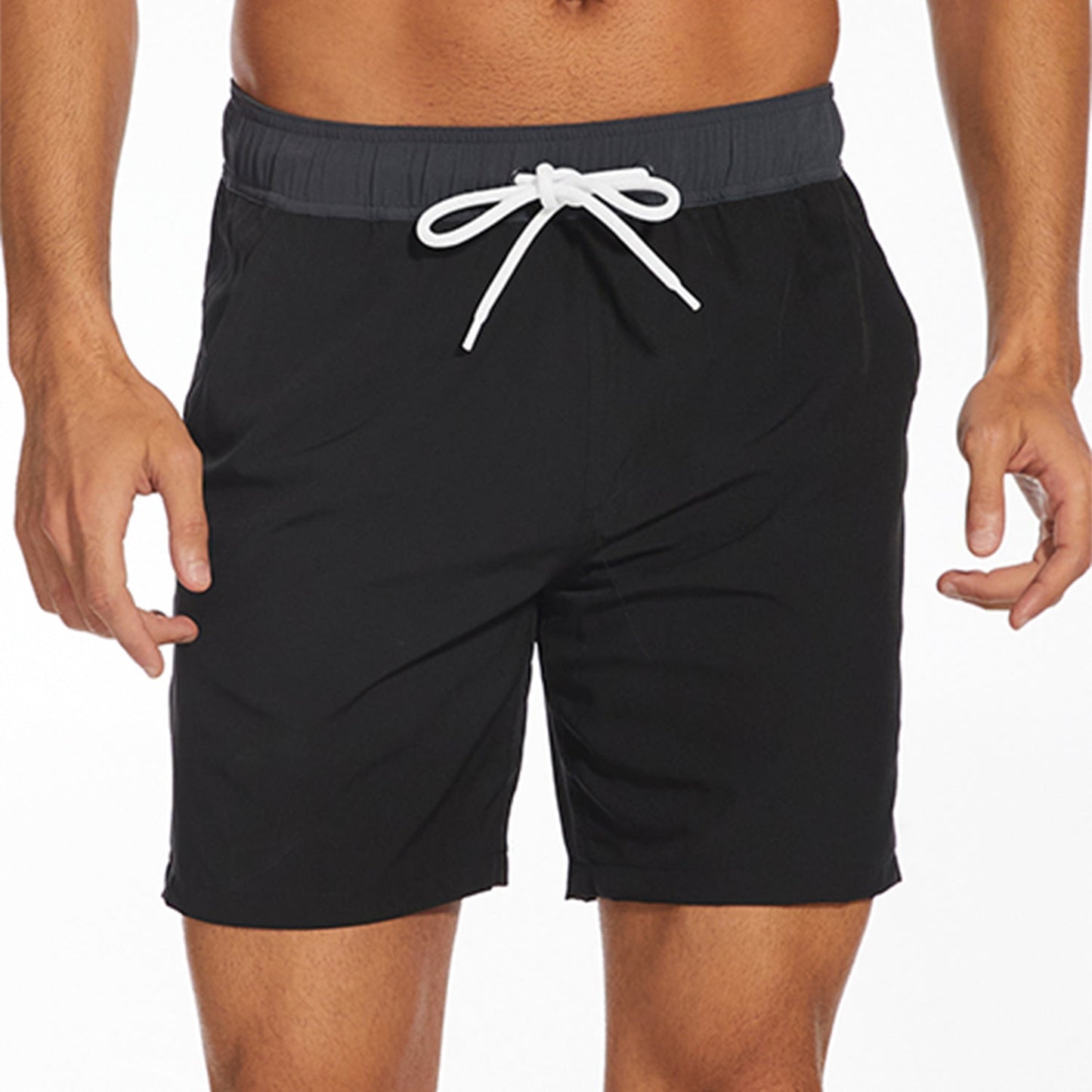 Herr Baddräktsbyxor Sportiga Strandshorts med Innerficka – Perfekta för Strand och Träning