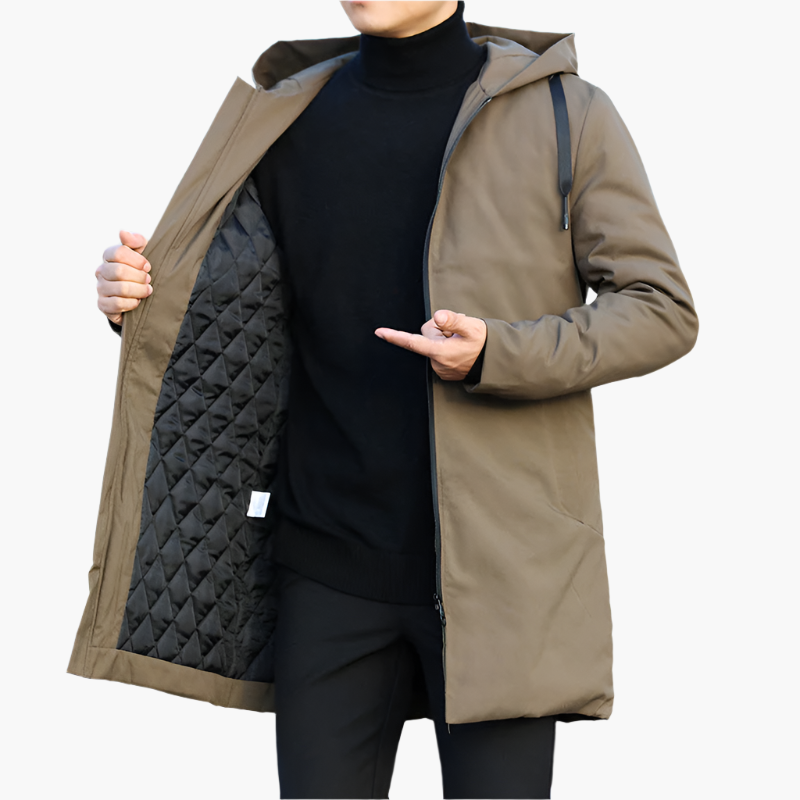 Herr Vinterjacka Sportig Vind- och Vattentät Modern Stil