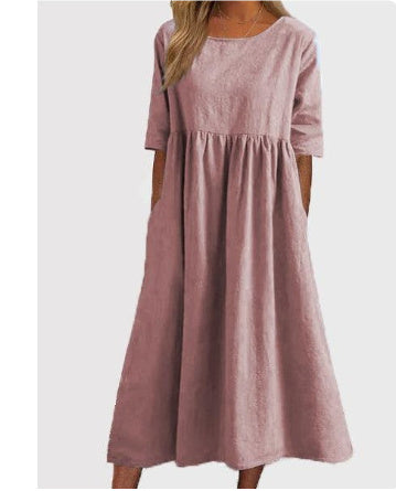 Damklänning med fickor – Lös, ledig stil för vardag och semester