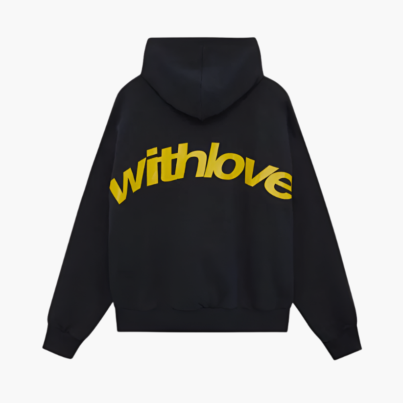 Unisex Hoodie med Grafisk Ryggtryck – Avslappnad Stil för Vardagsbruk