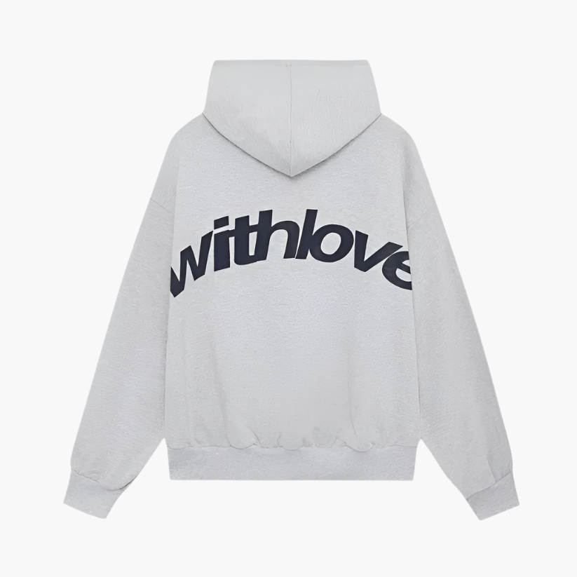 Unisex Hoodie med Grafisk Ryggtryck – Avslappnad Stil för Vardagsbruk