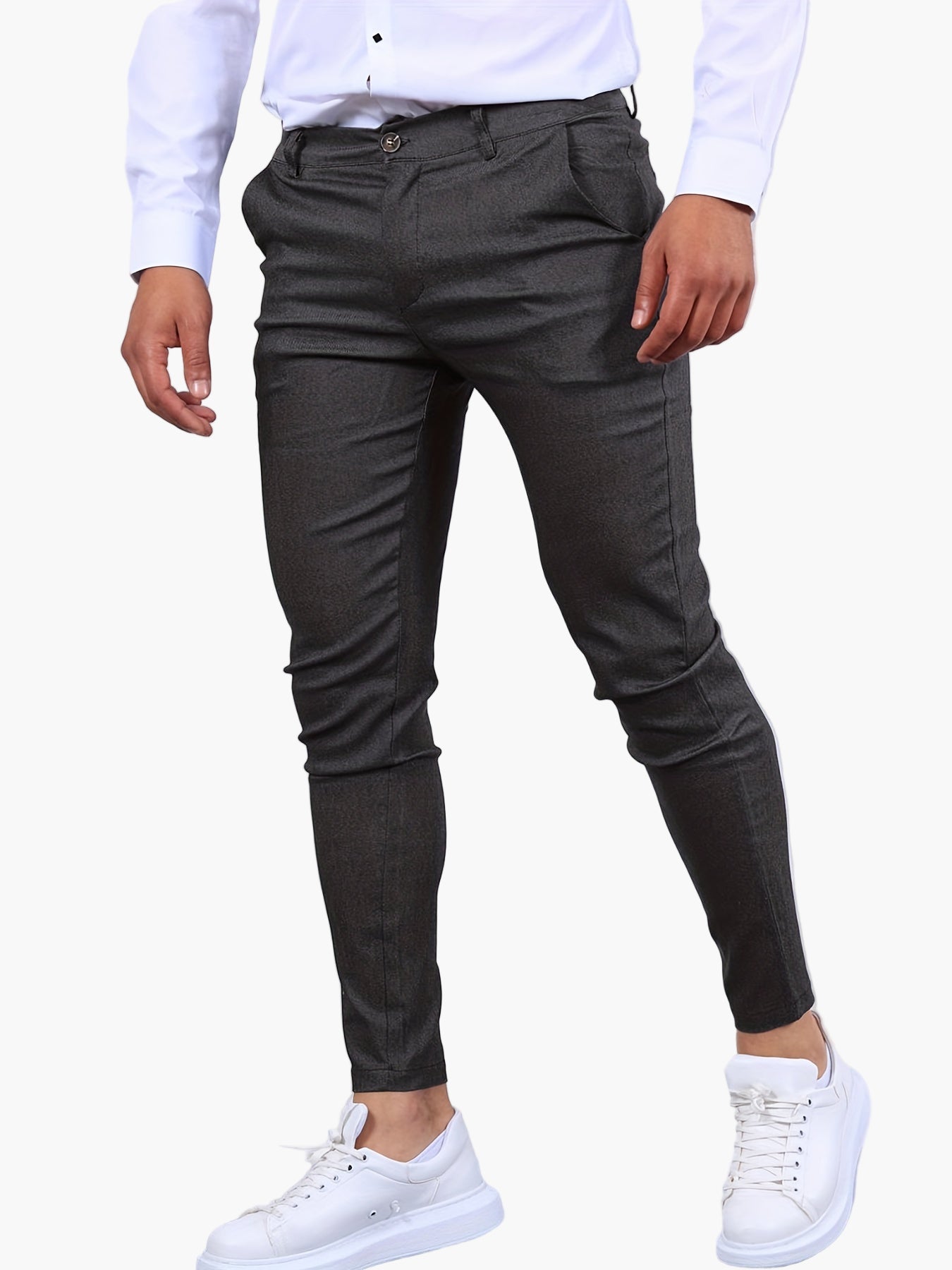 Herr Skinny Fit Chinos – Modernt Snitt för Vardag och Fest