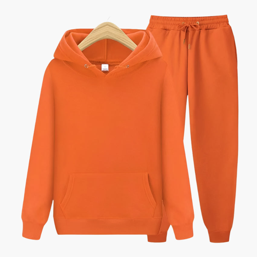 Herrar Mjukisdräkt Hoodie och Joggingbyxor Set – Perfekt för Avkoppling och Träning