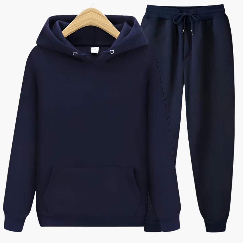Herrar Mjukisdräkt Hoodie och Joggingbyxor Set – Perfekt för Avkoppling och Träning