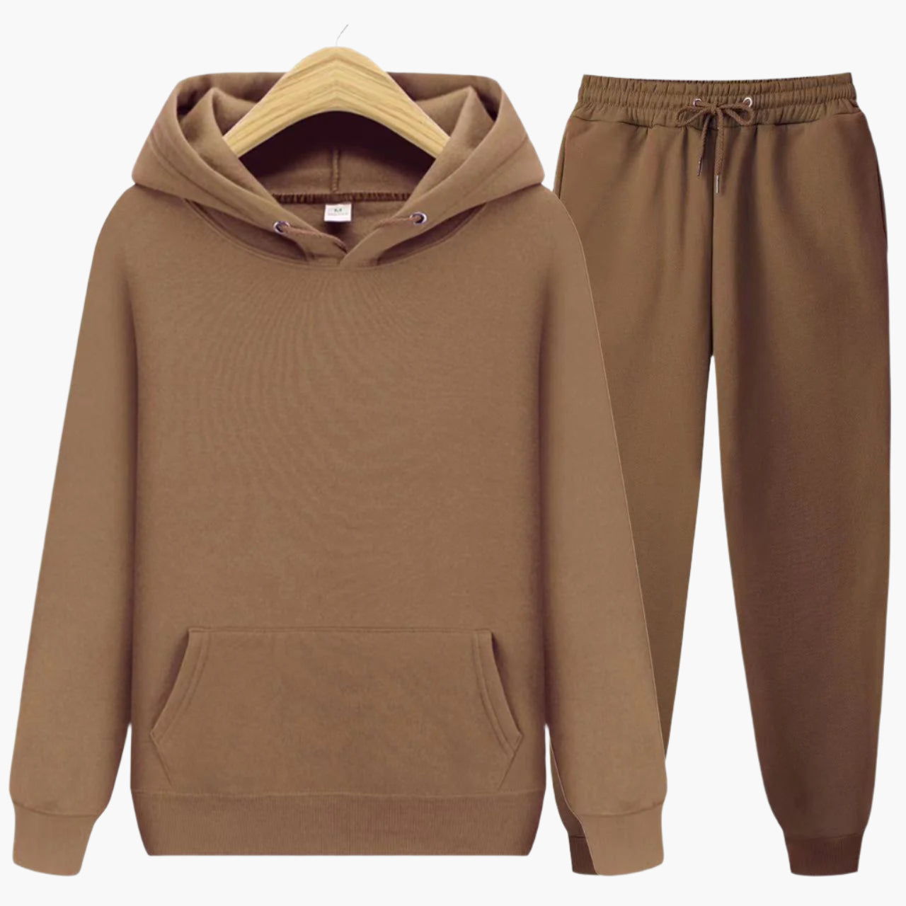 Herrar Mjukisdräkt Hoodie och Joggingbyxor Set – Perfekt för Avkoppling och Träning
