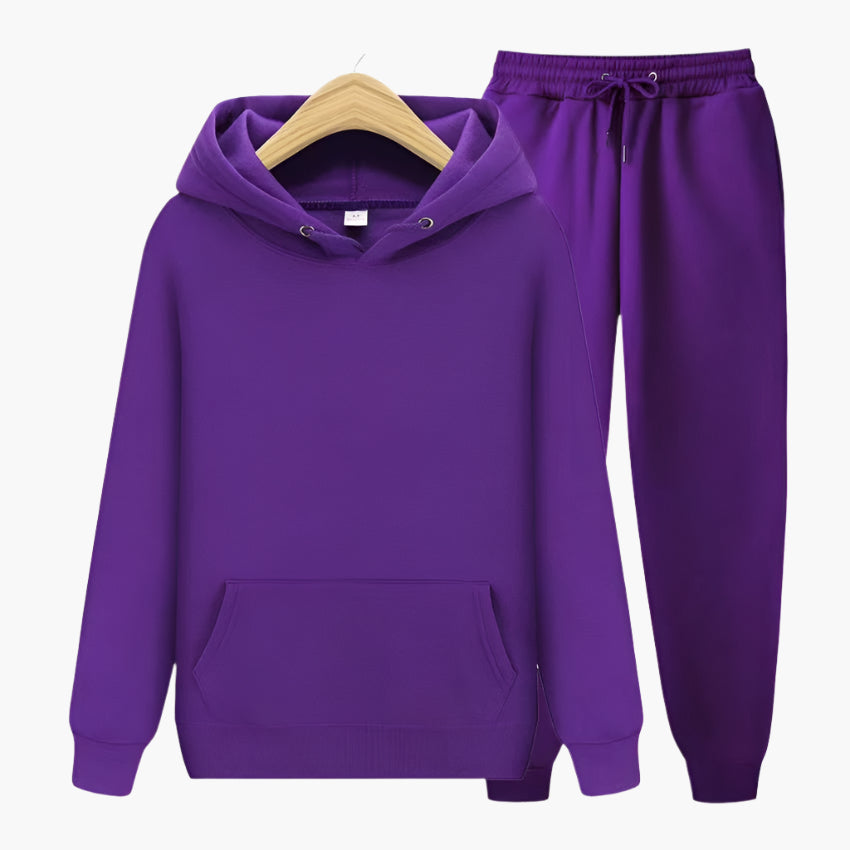 Herrar Mjukisdräkt Hoodie och Joggingbyxor Set – Perfekt för Avkoppling och Träning