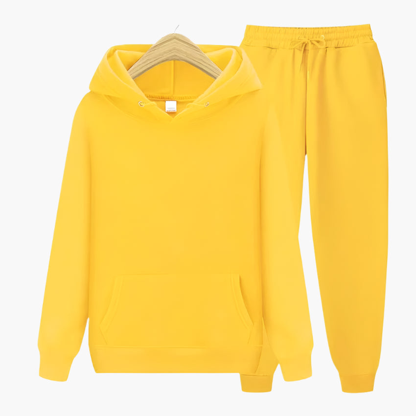 Herrar Mjukisdräkt Hoodie och Joggingbyxor Set – Perfekt för Avkoppling och Träning