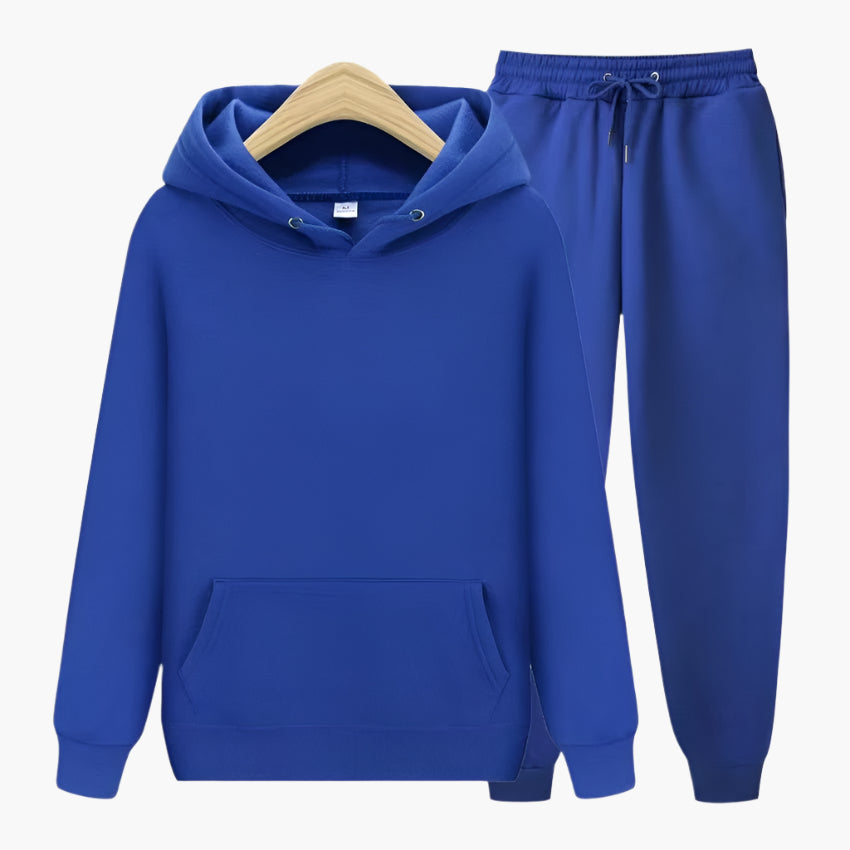 Herrar Mjukisdräkt Hoodie och Joggingbyxor Set – Perfekt för Avkoppling och Träning