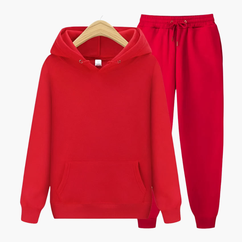 Herrar Mjukisdräkt Hoodie och Joggingbyxor Set – Perfekt för Avkoppling och Träning
