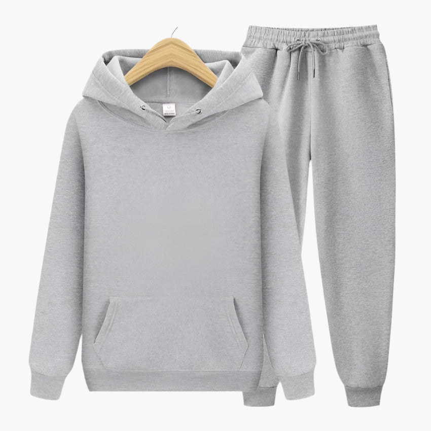 Herrar Mjukisdräkt Hoodie och Joggingbyxor Set – Perfekt för Avkoppling och Träning