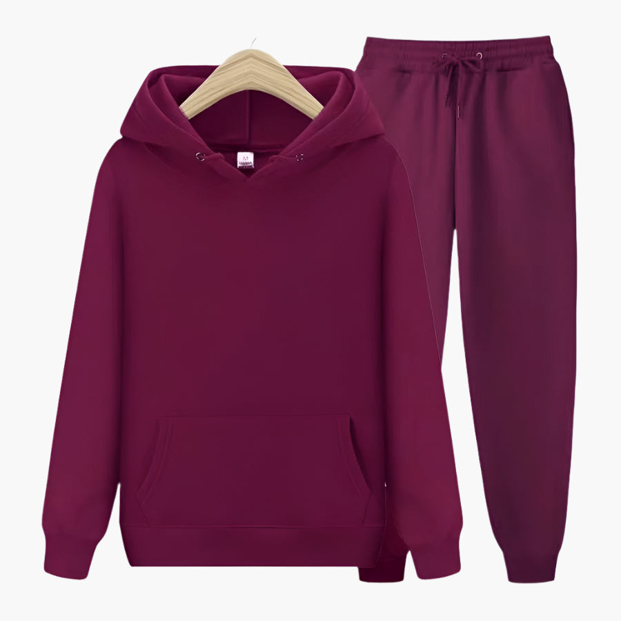 Herrar Mjukisdräkt Hoodie och Joggingbyxor Set – Perfekt för Avkoppling och Träning