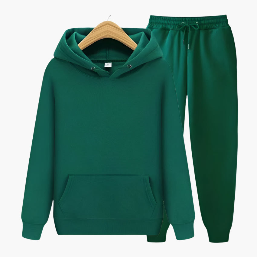 Herrar Mjukisdräkt Hoodie och Joggingbyxor Set – Perfekt för Avkoppling och Träning