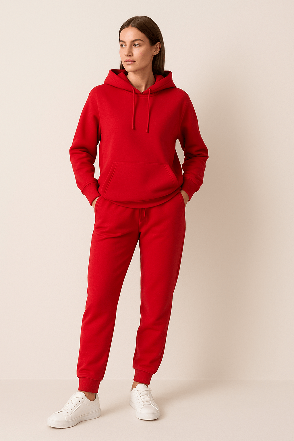 Herrar Mjukisdräkt Hoodie och Joggingbyxor Set – Perfekt för Avkoppling och Träning