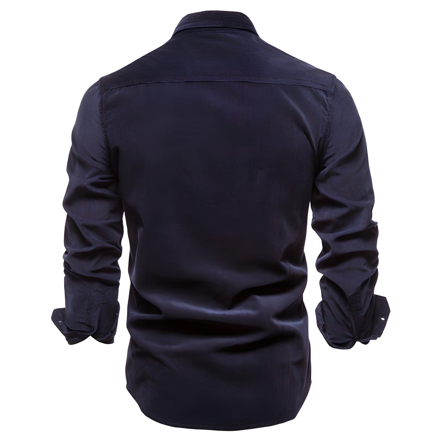 Herrskjorta – Casual Slim Fit Skjorta med Knappstängning, Perfekt för Vardag och Fritid