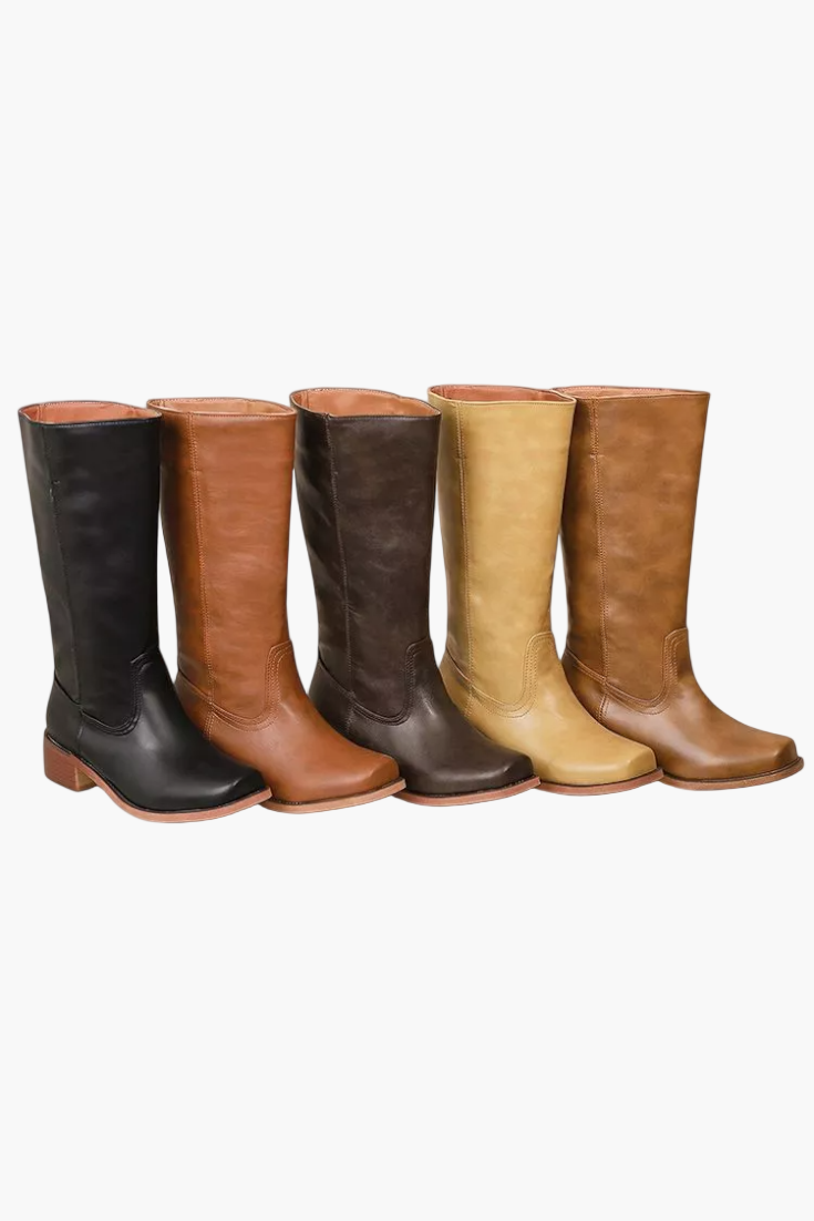 Dam Klassiska Stövlar med Modern Touch – Stilrena och Mångsidiga Boots för Vardag & Fritid