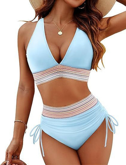 Robyn – Högmidjad Bikinisplit med Trendigt Design