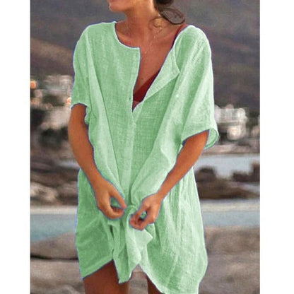 Dam Kaftan Strandtunika – Avslappnad Sommarstil och Bekväm Passform