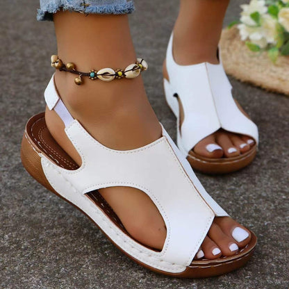 Lisa – Sommar Wedges Sandaler med Elastisk Band Design