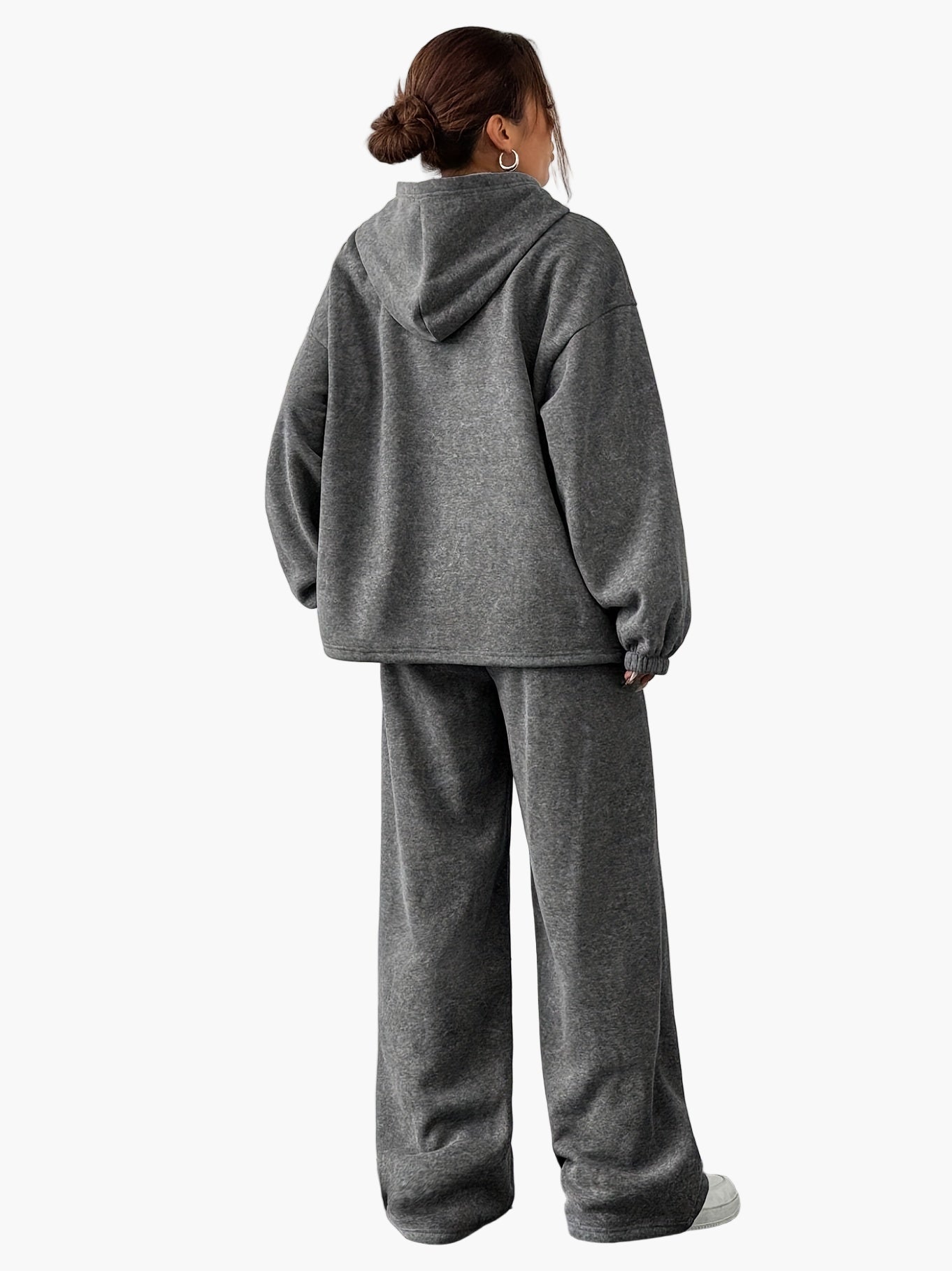 Damernas avslappnade hoodie och byxset – Loungewear för höst och vinter