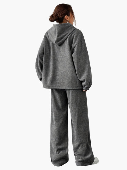 Damernas avslappnade hoodie och byxset – Loungewear för höst och vinter