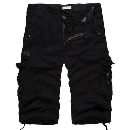 Herr Cargo Shorts Militärstil med Flera Fickor – Perfekta för Vardag och Äventyr