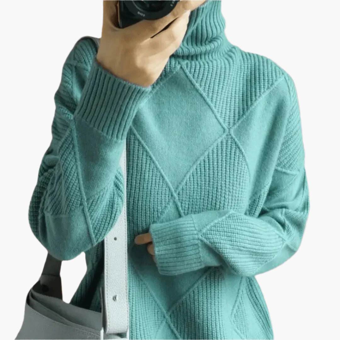 Dam Tröja i Oversized Stil för Vardagsbruk och Eleganta Tillfällen