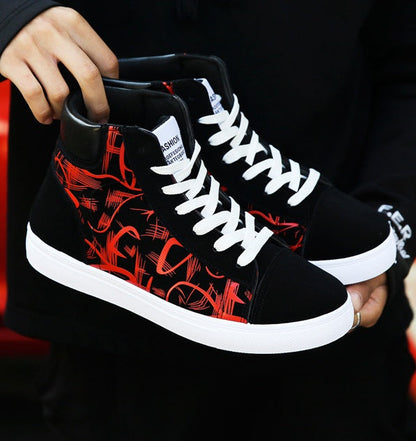 Terry – Höga Sneakers för Män i Koreansk Stil