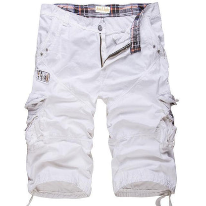Herr Cargo Shorts Militärstil med Flera Fickor – Perfekta för Vardag och Äventyr