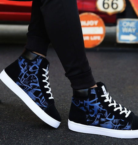Terry – Höga Sneakers för Män i Koreansk Stil