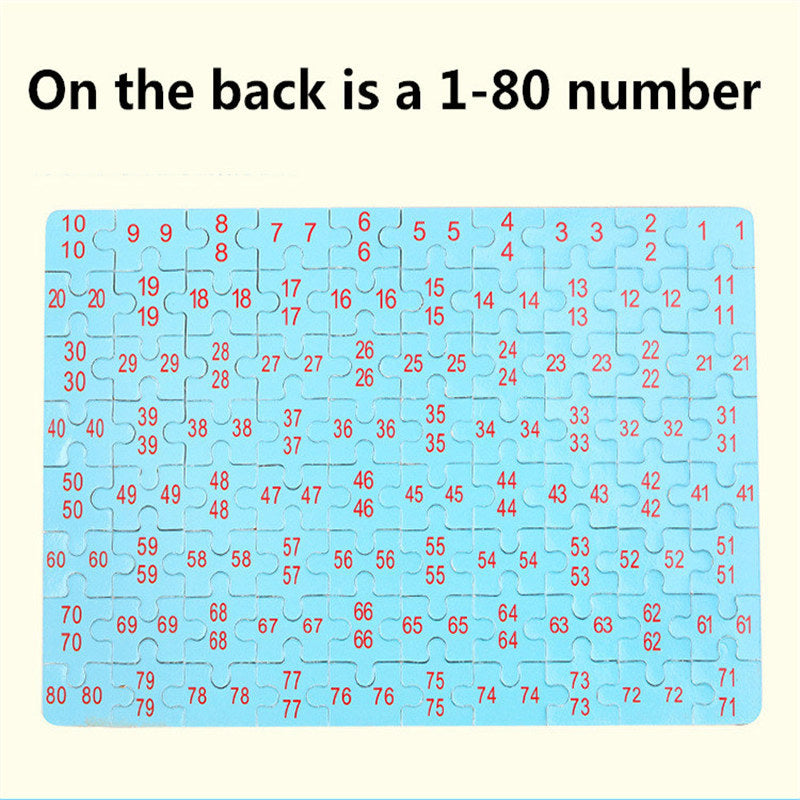 Barnpussel i trä med färgglada motiv – pedagogiskt leksakspussel för barn, förskola och present