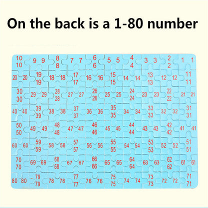 Barnpussel i trä med färgglada motiv – pedagogiskt leksakspussel för barn, förskola och present