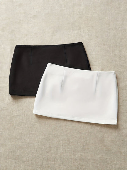 Dam Skort Sportig Hög Midja Kort Kjol med Shorts Träningsmode