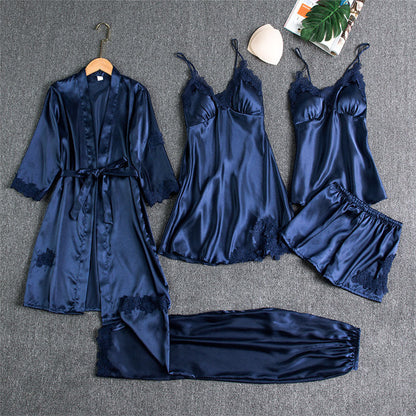 Tracy – Femdelad Pyjamas för Kvinnor i Lätt och Luftigt Material
