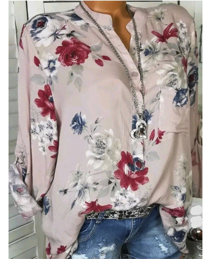 Elizabeth – Långärmad Blus med Tryck