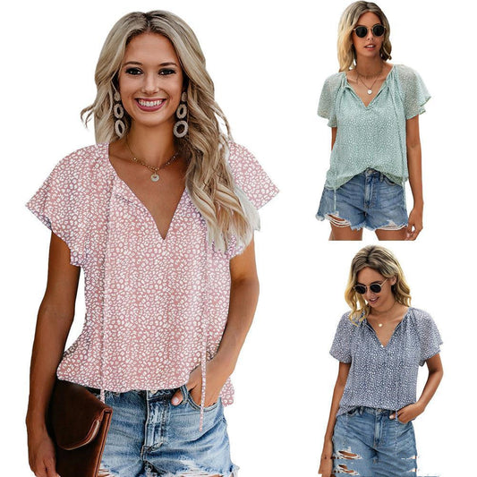 Vanessa – Blus med Lotusbladärmar