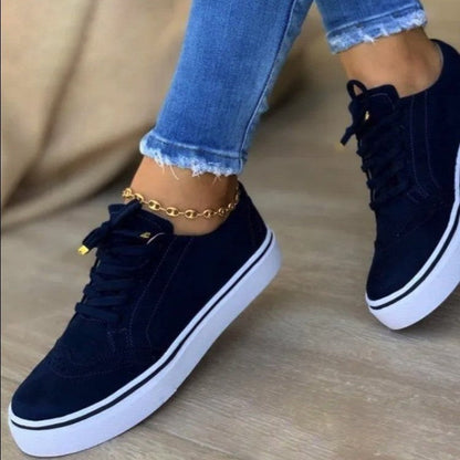 Damsneaker med broguedetaljer och hög komfort – Perfekt för vardagsbruk och avslappnad stil