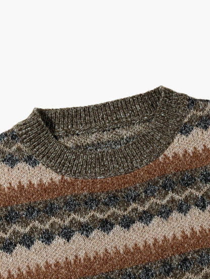 Herrtröja med retro mönster – avslappnad och trendig för höst och vinter