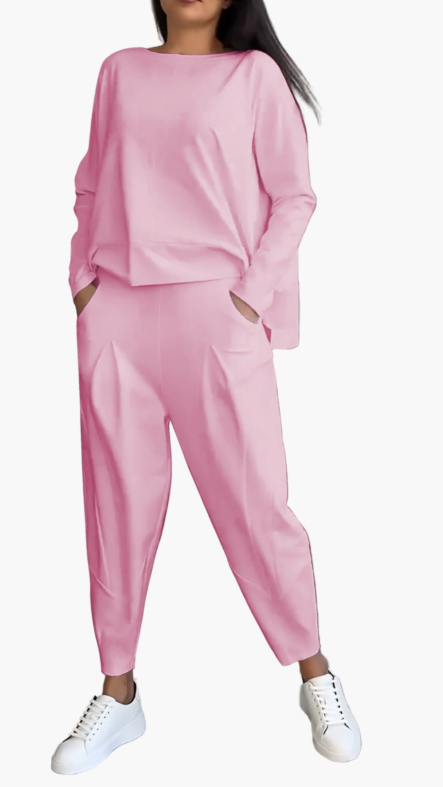 Damers avslappnade tvådelat set – trendigt och bekvämt loungewear för vardag och fritid