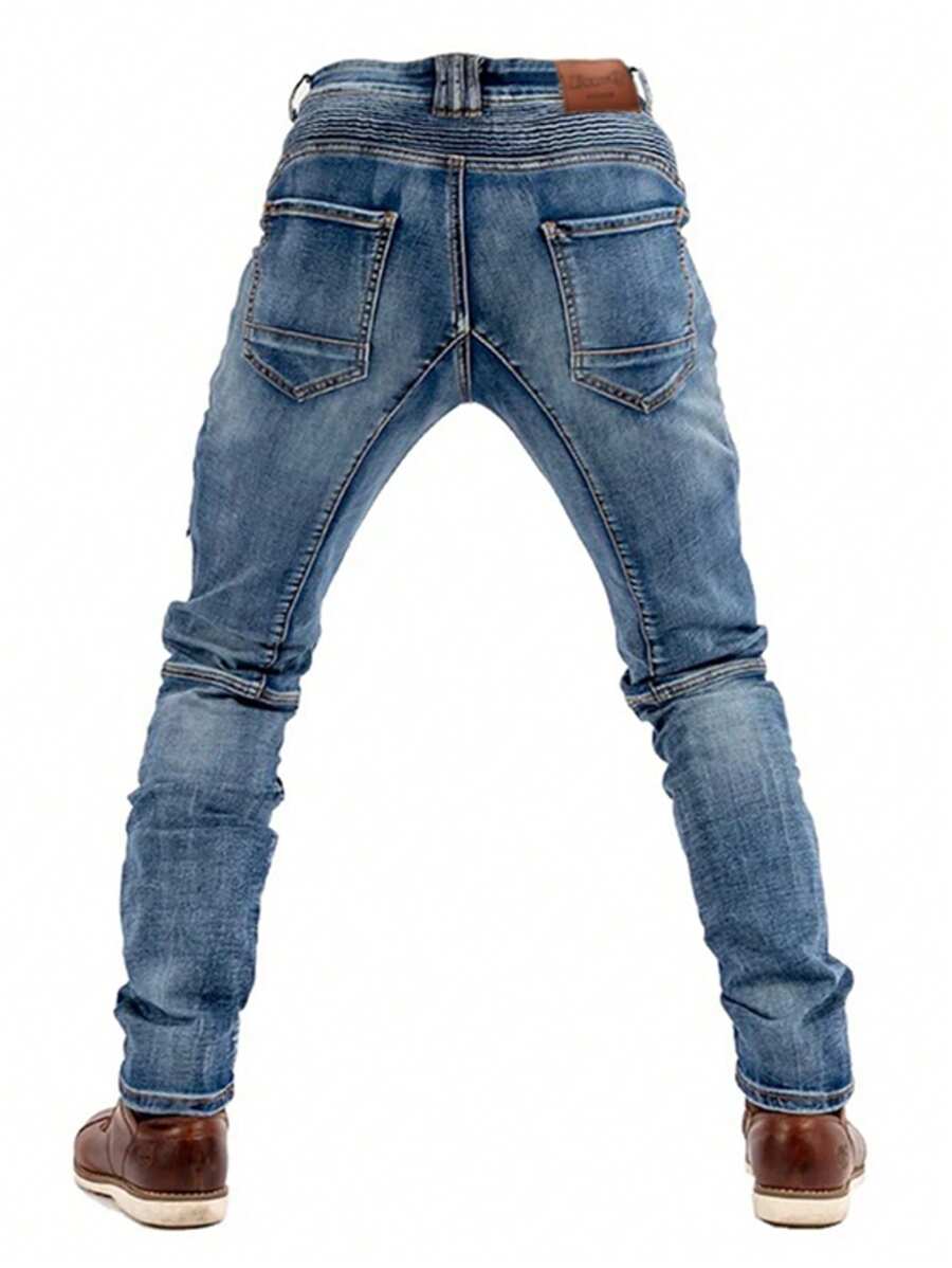 Herr Motorcykelbyxor Slim Fit Kevlar Skydd Byxor för Körning och Vardag