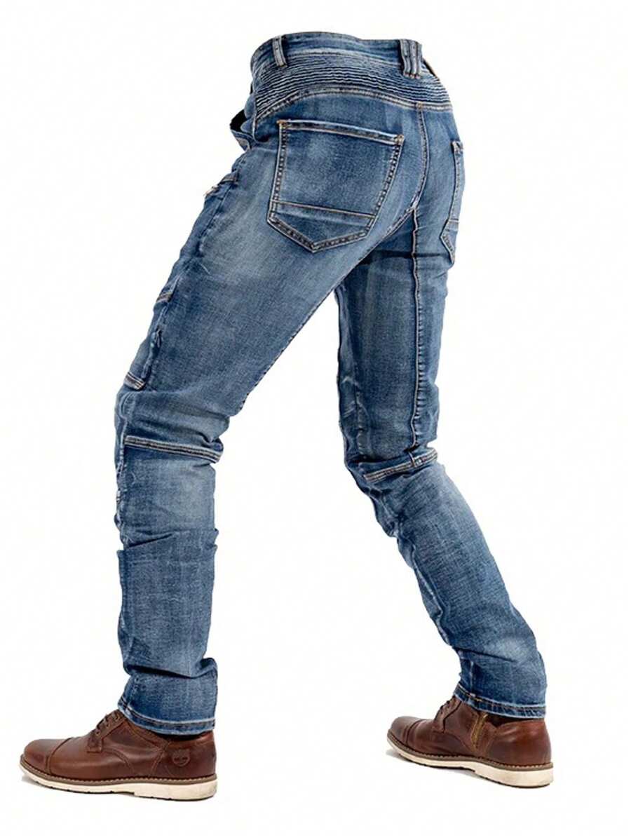 Herr Motorcykelbyxor Slim Fit Kevlar Skydd Byxor för Körning och Vardag