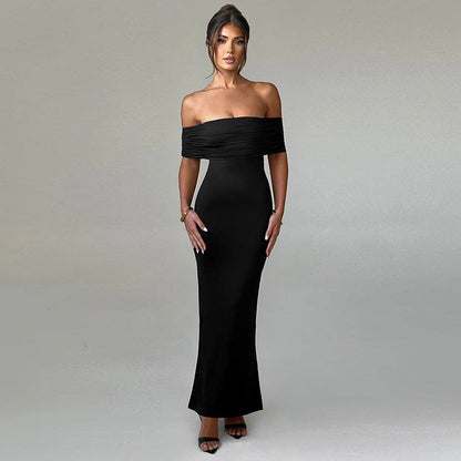 Mary – Elegant Sexig Off-shoulder Klänning utan Rygg