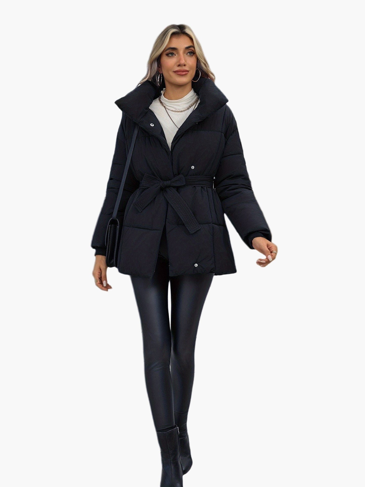 Damjacka med bälte – Varm, trendig och vardagschic vinterjacka