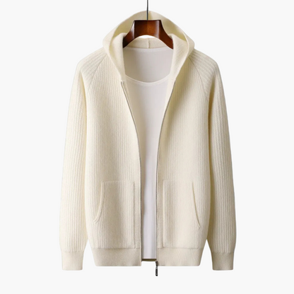 Herr Premium Hoodie – Stilren och Avslappnad Tröja med Dragkedja för Vardagsbruk