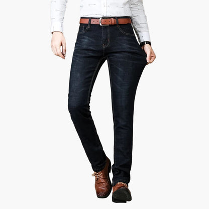 Herr Stretchjeans – Raka Vardagsjeans för Arbete och Fritid