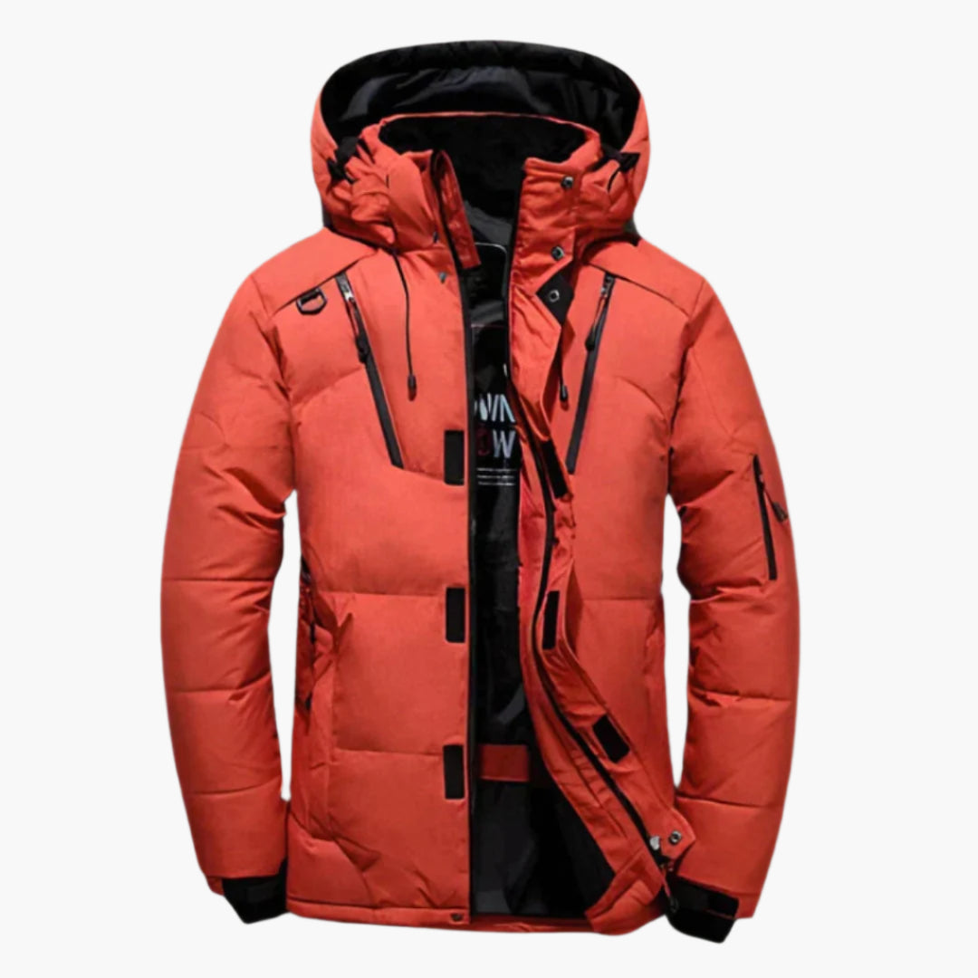 Alex – Herrjacka i dun med modern stil