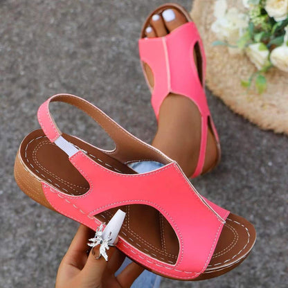 Lisa – Sommar Wedges Sandaler med Elastisk Band Design