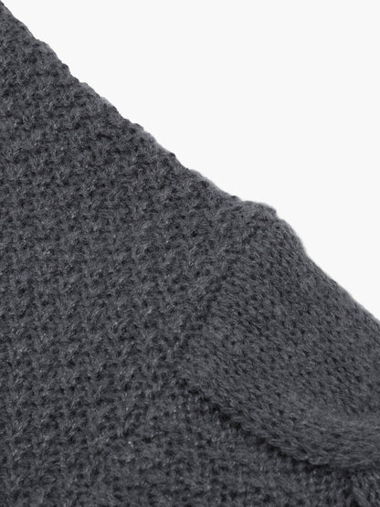 Herr Stickad Tröja med Kabelmönster – Casual Höst/Vinter Mode