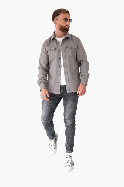 Herr Skjortjacka Modern Stil – Avslappnad och Trendig Vardagsjacka
